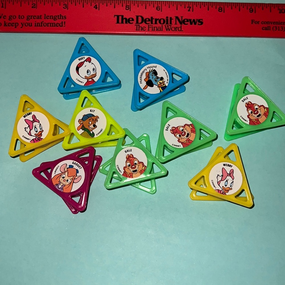 Bundle of Vintage Rubber Stamps Made for Kellogg’s Duck Tails Chip & Dale -used